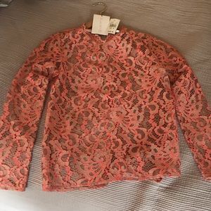 Lace see-through shirt